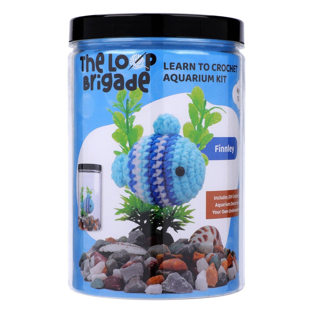 The LOOP Brigade: DIY Crochet Plush Toy Complete Kit For Beginners - Fish Aquarium