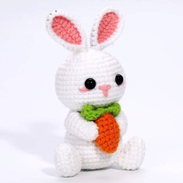 The LOOP Brigade: DIY Mini Crochet Plush Toy Complete Kit For Beginners - Nibbles the Bunny
