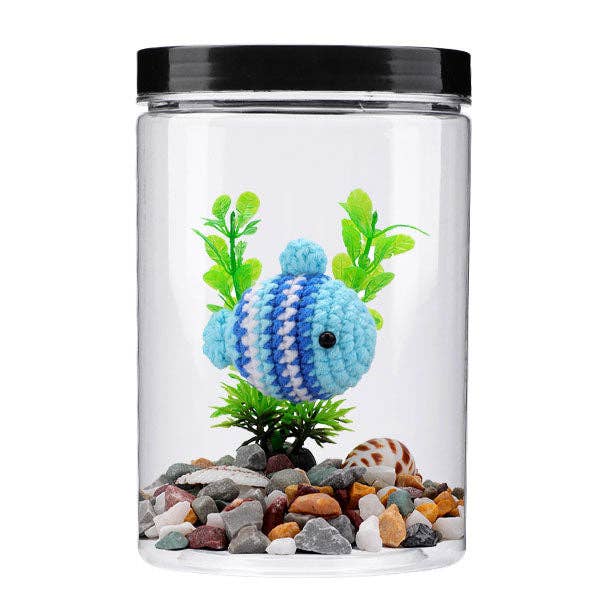 The LOOP Brigade: DIY Crochet Plush Toy Complete Kit For Beginners - Fish Aquarium