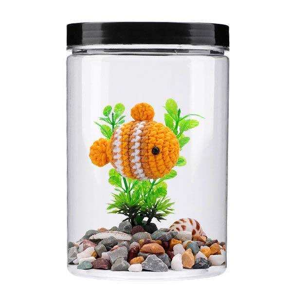 The LOOP Brigade: DIY Crochet Plush Toy Complete Kit For Beginners - Fish Aquarium