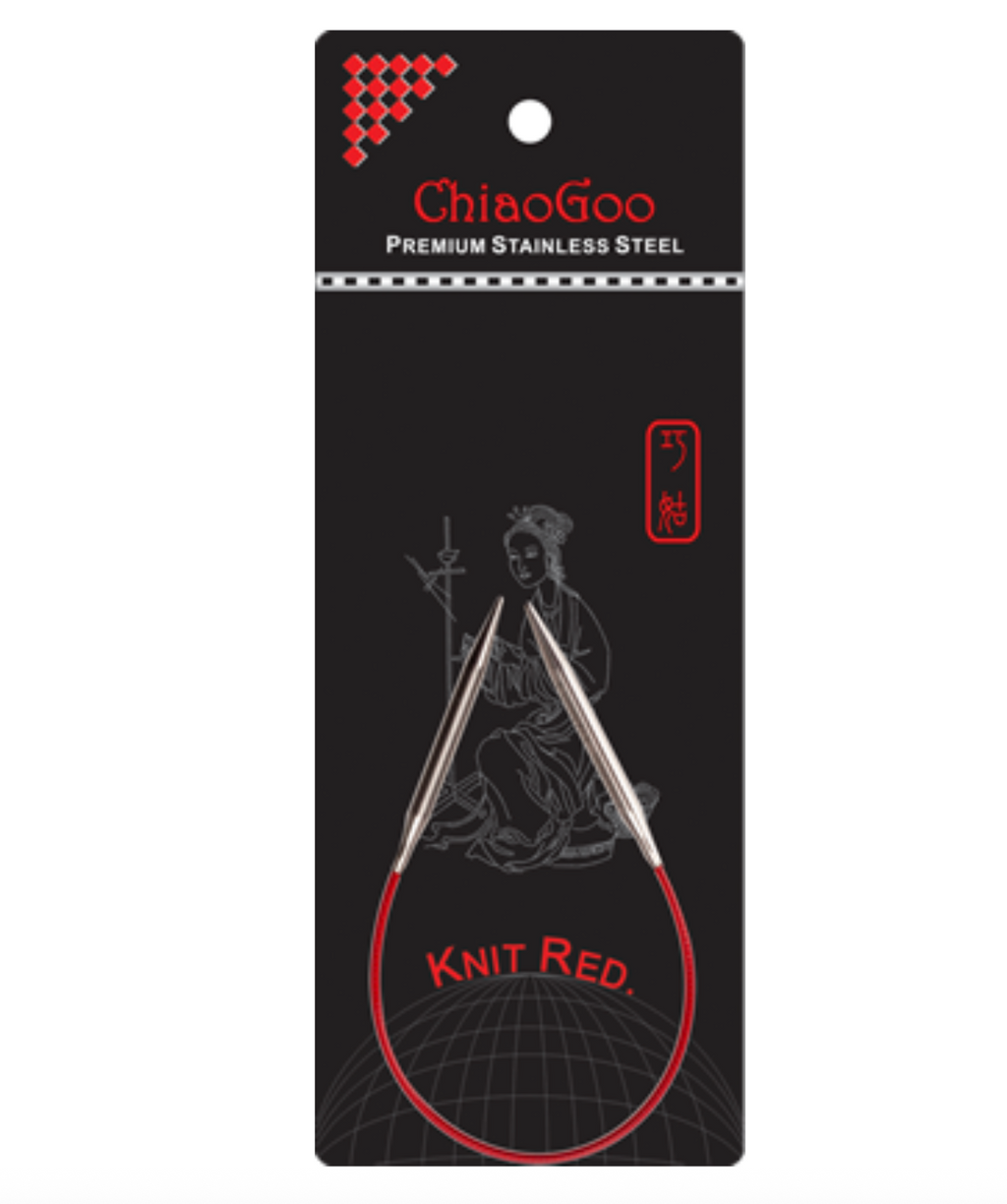 Chiaogoo SS Knit RED™ Circulars - 9" (23 cm)