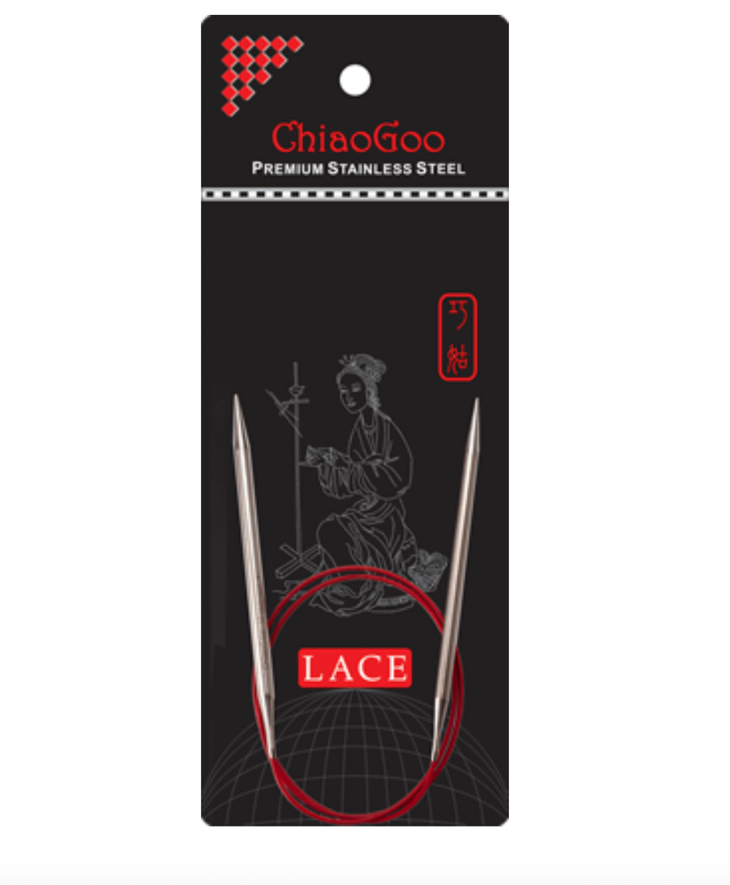 Chiaogoo RED Lace™ SS Circulars - 16" (40 cm)