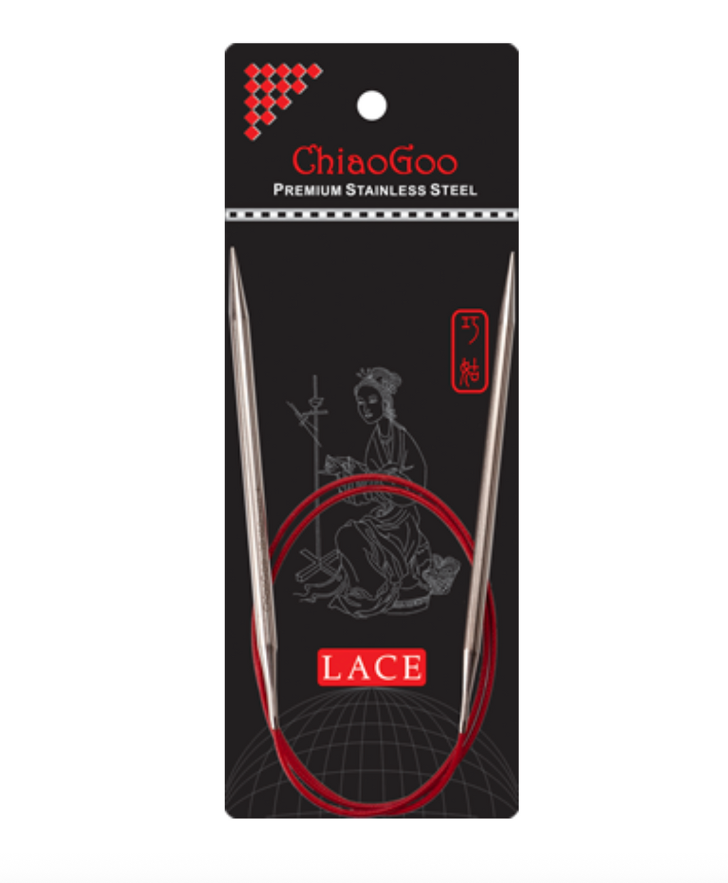 Chiaogoo RED Lace™ SS Circulars - 32" (80 cm)