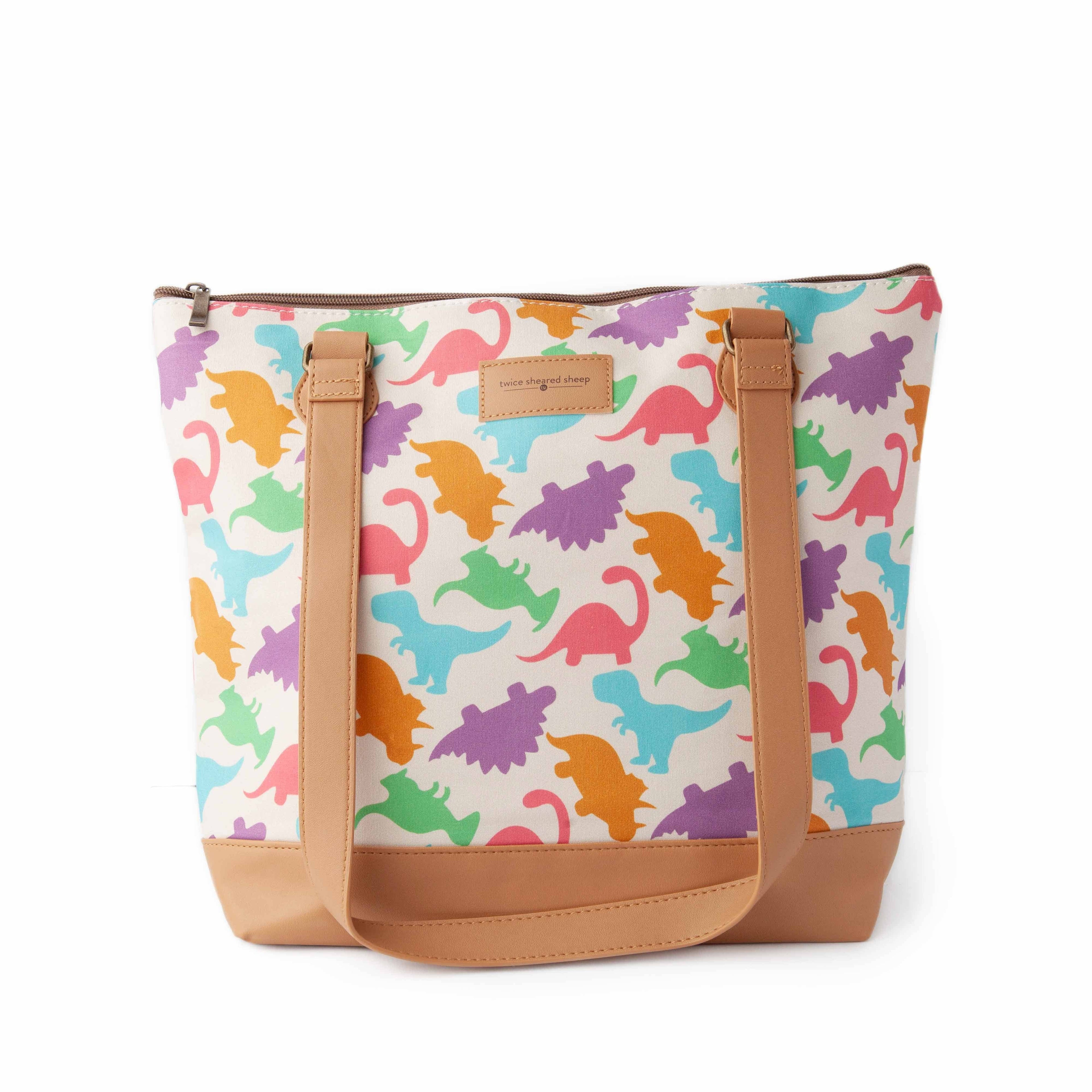 Dino Mega Trinity Bag – Large Zippered Knitting Project Bag